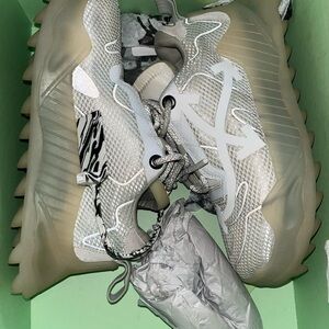 Off-White Gray and White Sneakers